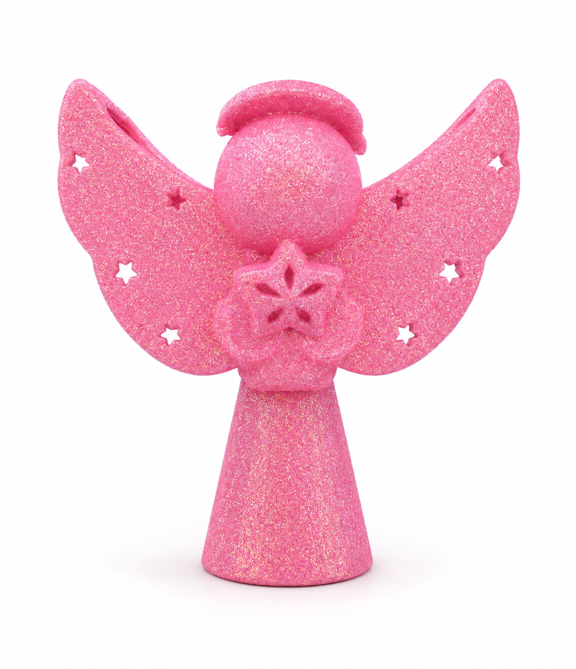 Pink angel Christmas tree topper