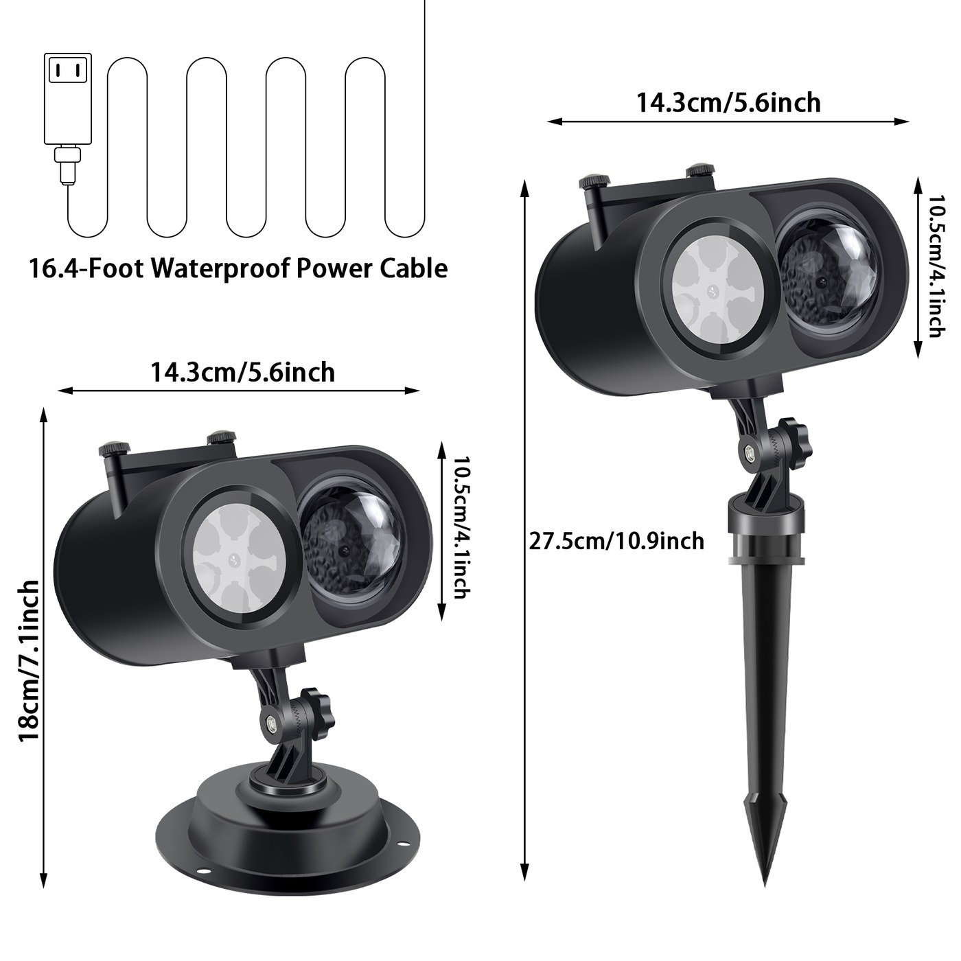 LED projector product dimensions