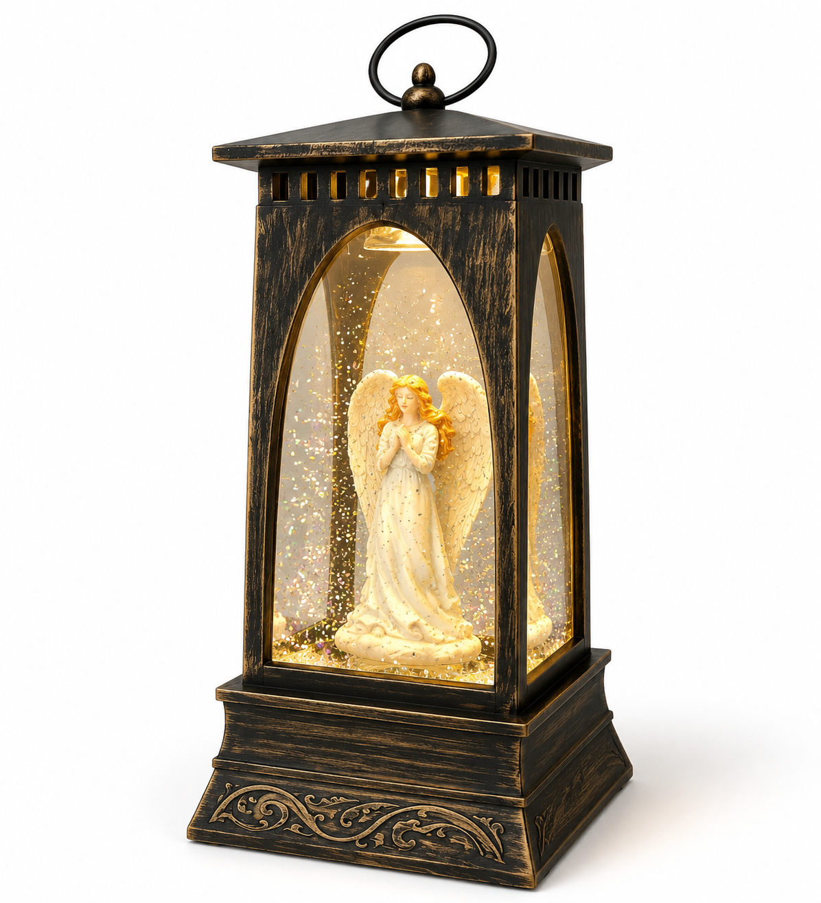 Classic Angel Snow Globe Lantern