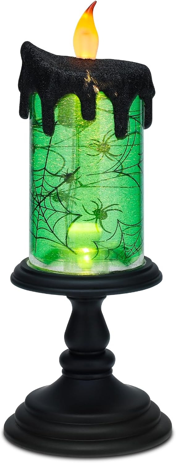 Green Halloween Flameless Candle