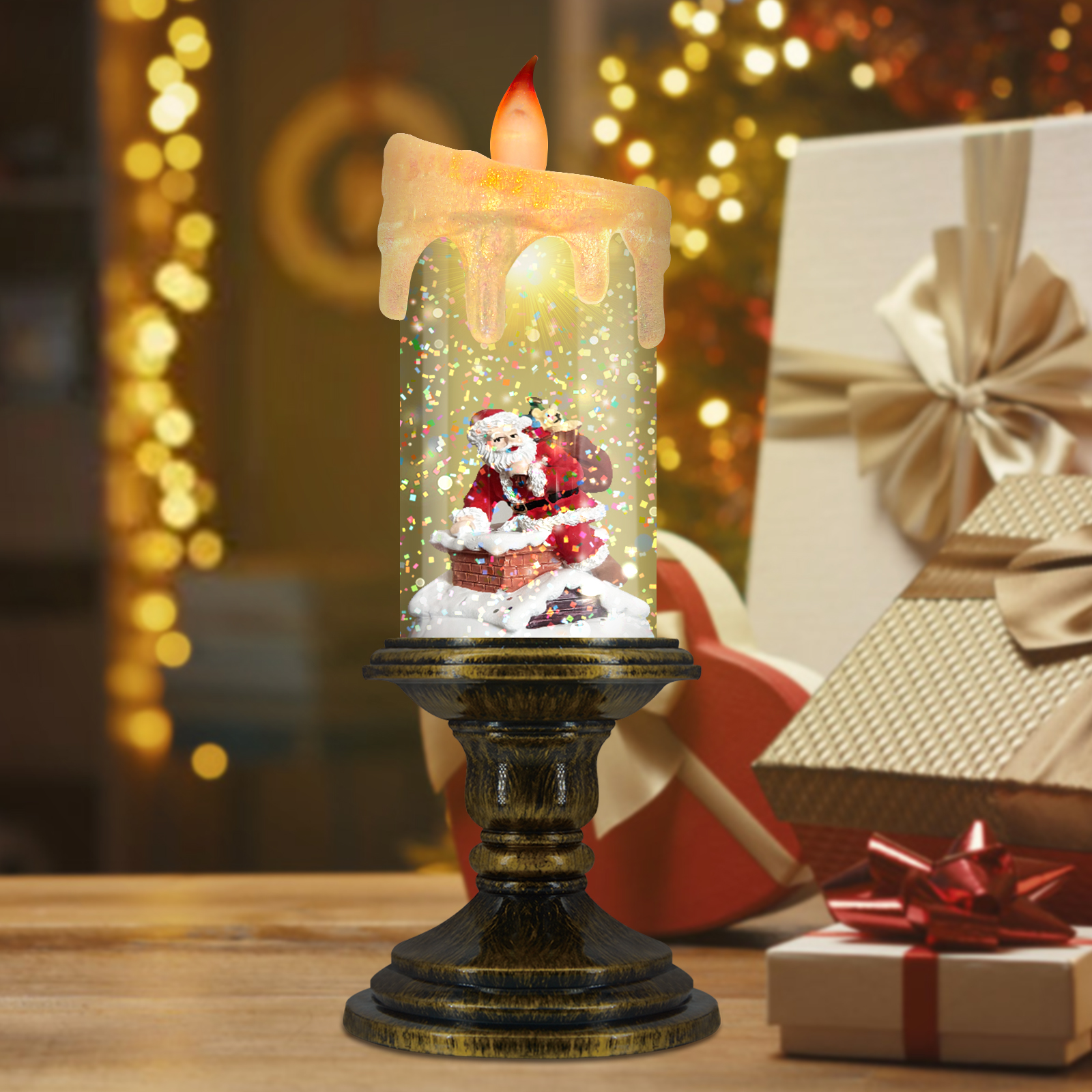 New Santa Christmas Candle Lantern
