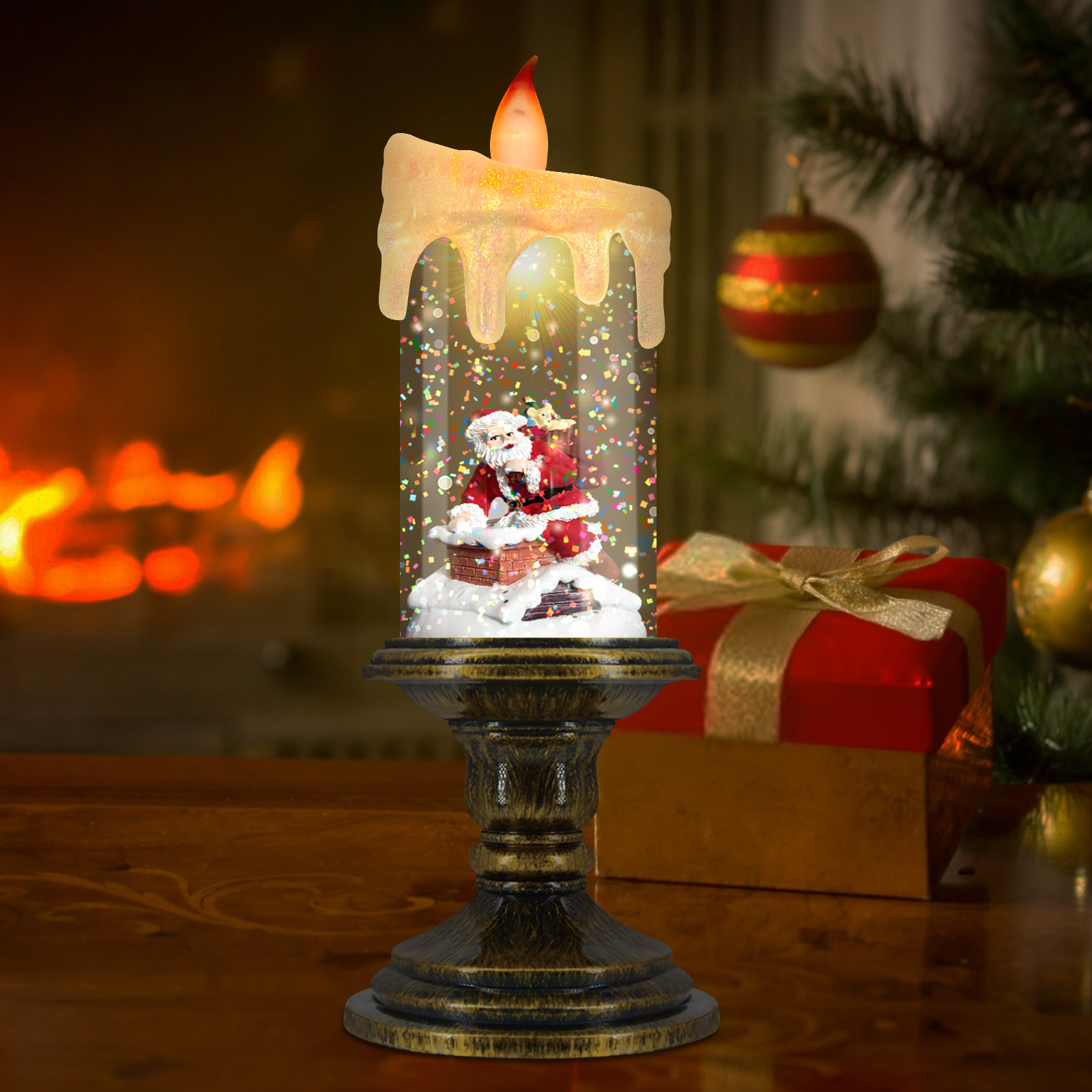 New Santa Christmas Candle Lantern