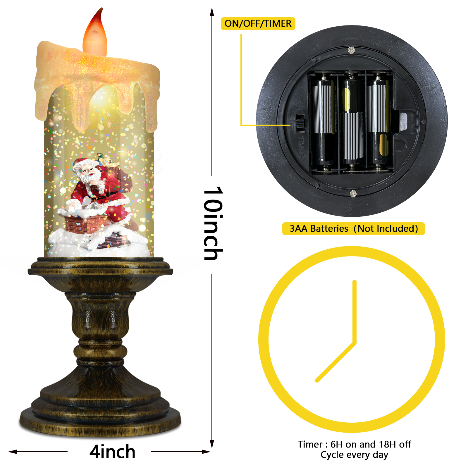 New Santa Christmas Candle Lantern