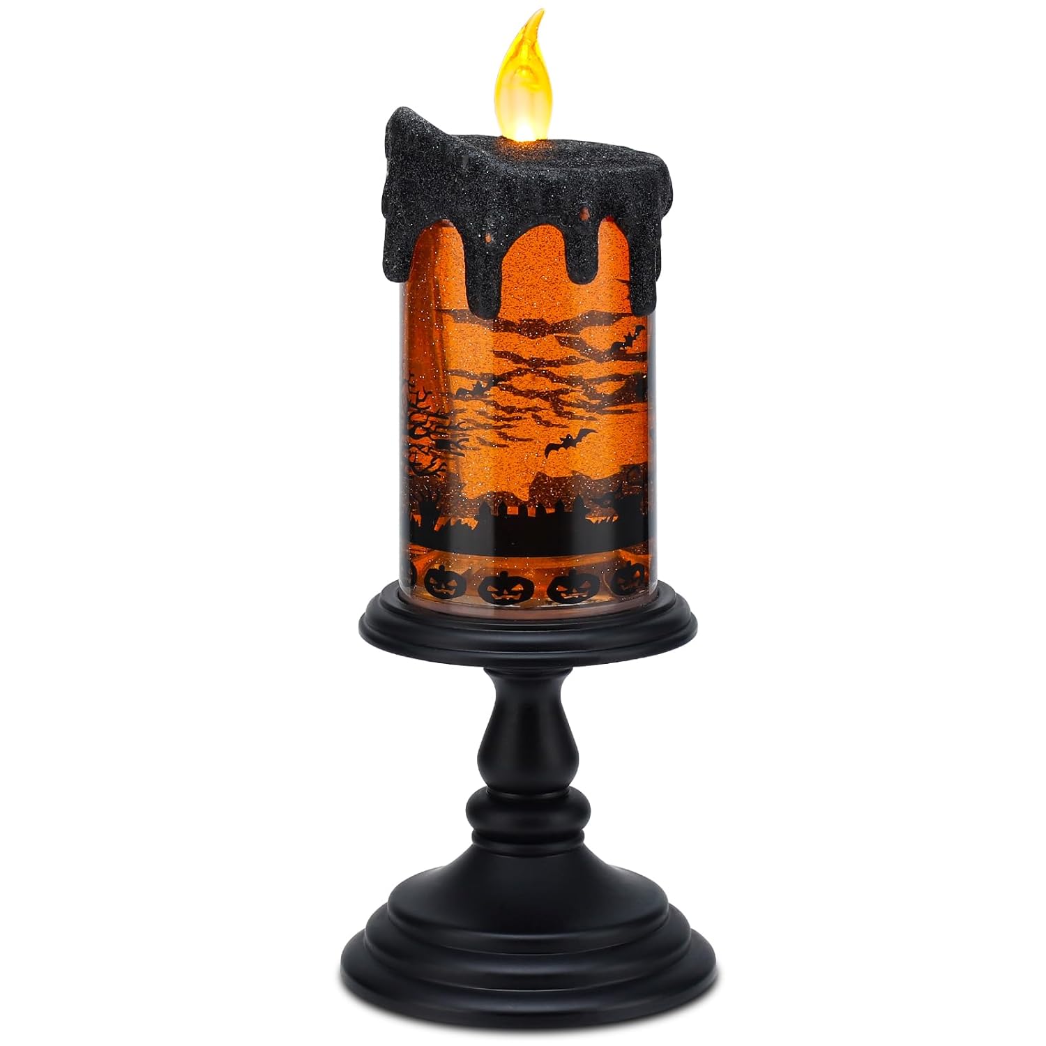 Orange Halloween Flameless Candle