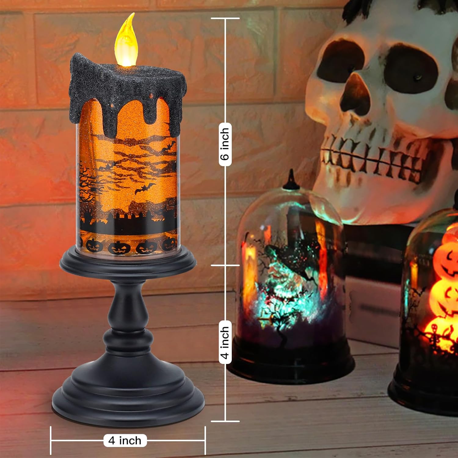 Orange Halloween Flameless Candle