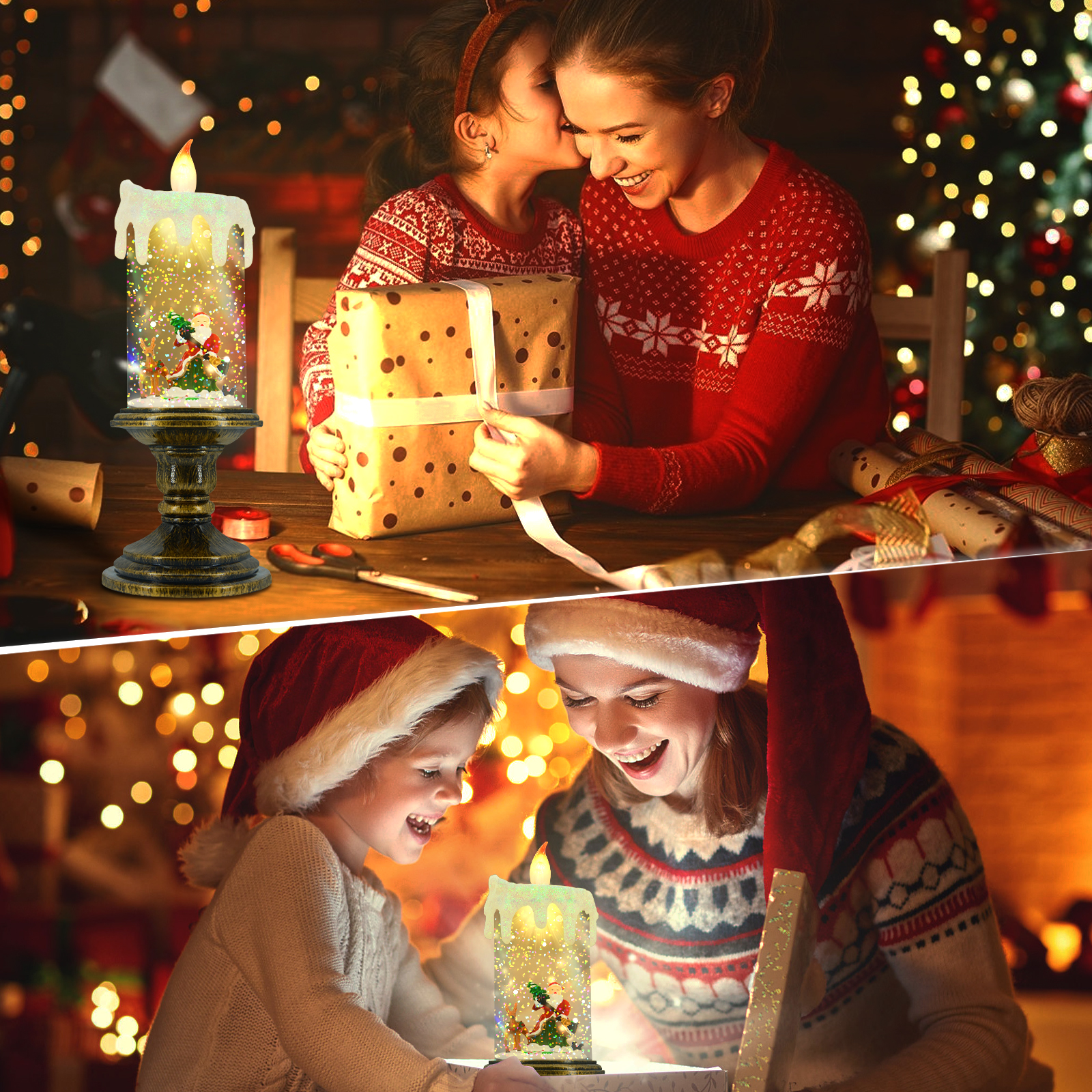 Santa Christmas Candle Lantern