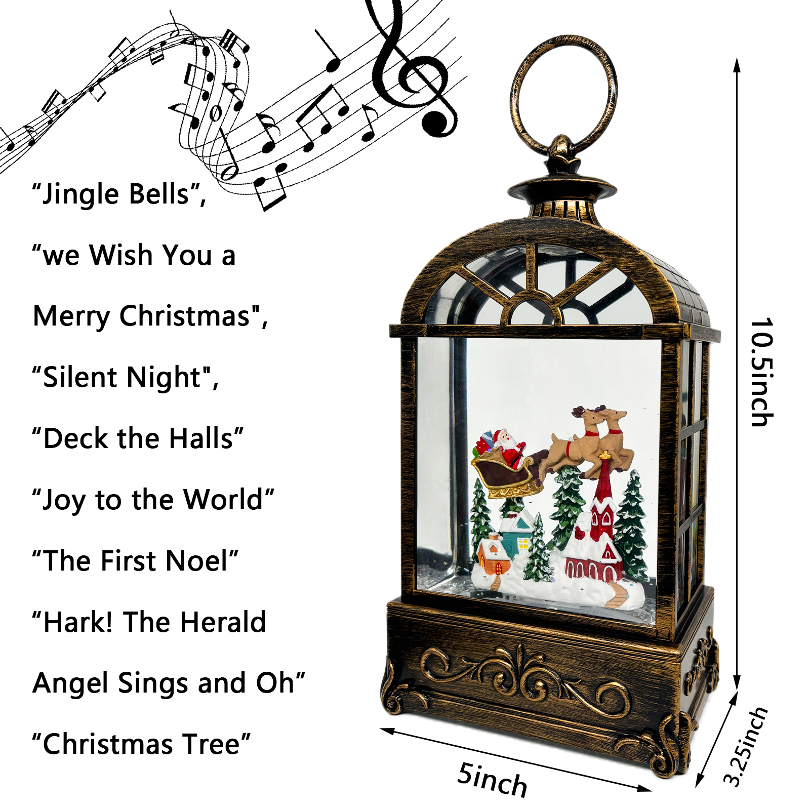 Christmas Window Snow Globe Lantern
