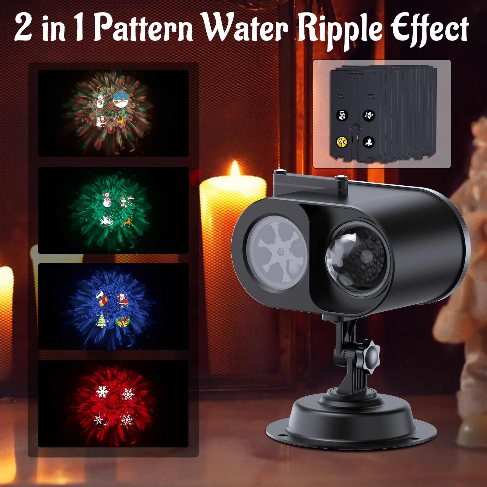 Dual-Lens Outdoor Christmas Light Projector - product detail